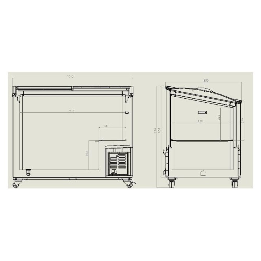 Combisteel Vrieskist glasdeksel 297 l | 7151.1005
