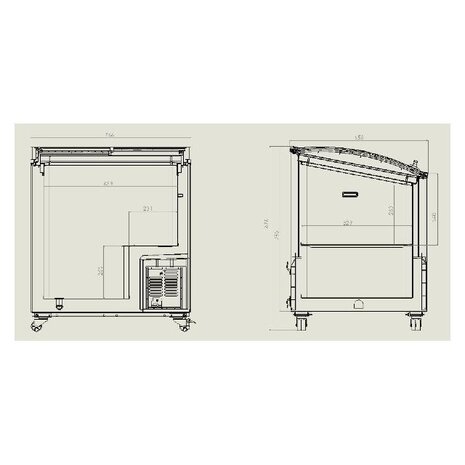 Combisteel Vrieskist glasdeksel 198 l | 7151.1000 Combisteel Vrieskist glasdeksel 198 l | 7151.1000