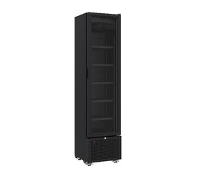 Combisteel Drankenkoelkast 1 glasdeur zwart 221l