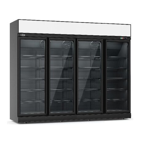 Combisteel Koelkast 4 glasdeuren zwart ins-2060r bl | 7455.2417 Combisteel Koelkast 4 glasdeuren zwart ins-2060r bl | 7455.2417