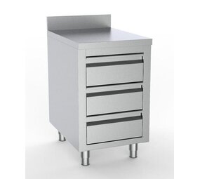 Combisteel 700 werktafel met 3 laden rand 500 Combisteel 700 werktafel met 3 laden rand 500