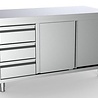 Combisteel 700 werktafel schuifdeuren laden links | 7333.0248 Combisteel 700 werktafel schuifdeuren laden links | 7333.0248