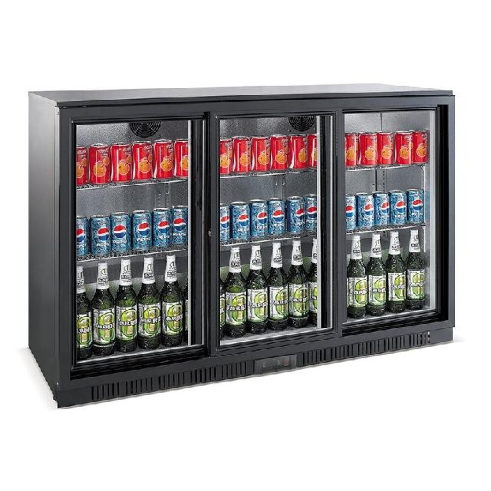 Combisteel Barkoeler zwart 3 schuifdeuren | 7527.0050