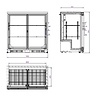 Combisteel Barkoeler zwart 2 schuifdeuren | 7527.0045 Combisteel Barkoeler zwart 2 schuifdeuren | 7527.0045