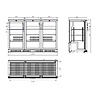 Combisteel Barkoeler zwart 3 deuren | 7527.0040 Combisteel Barkoeler zwart 3 deuren | 7527.0040