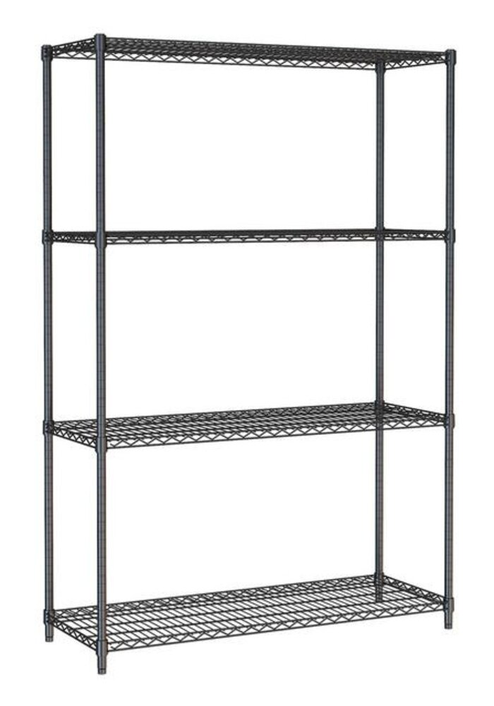 Combisteel Stelling 4 levels 1200 zwart demontabel | 7530.0030 Combisteel Stelling 4 levels 1200 zwart demontabel | 7530.0030