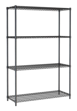 Combisteel Stelling 4 levels 1200 zwart demontabel | 7530.0030 Combisteel Stelling 4 levels 1200 zwart demontabel | 7530.0030