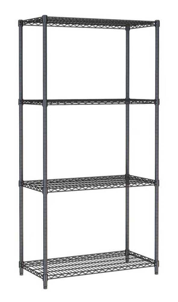 Combisteel Stelling 4 levels zwart demontabel | 7530.0025 Combisteel Stelling 4 levels zwart demontabel | 7530.0025