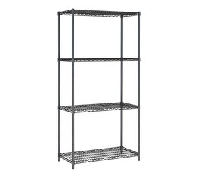 Combisteel Stelling 4 levels zwart demontabel Combisteel Stelling 4 levels zwart demontabel