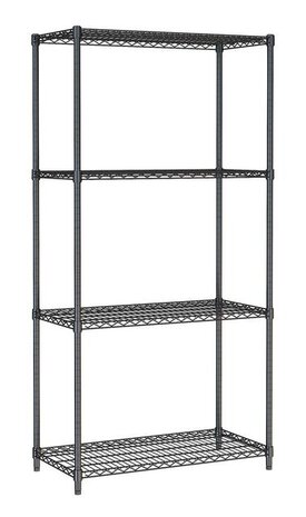Combisteel Stelling 4 levels zwart demontabel | 7530.0025 Combisteel Stelling 4 levels zwart demontabel | 7530.0025