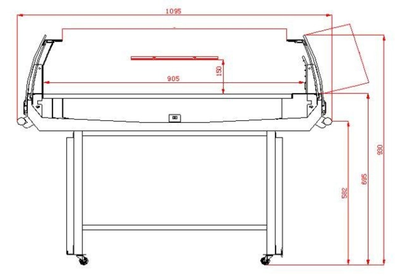 Combisteel Koeleiland met glasdeksel 1.3 | 7090.0025