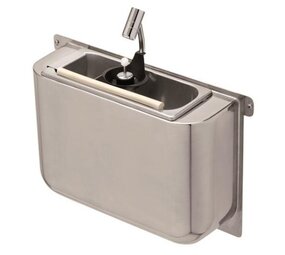Combisteel Ijslepel spoelbak met ijslepeldouche 410x120x270 met waterafvoergat, wateraansluiting en standpijp Combisteel Ijslepel spoelbak met ijslepeldouche 410x120x270 met waterafvoergat, wateraansluiting en standpijp