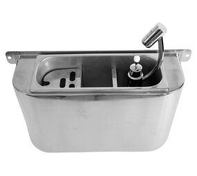 Combisteel Ijslepel spoelbak met ijslepeldouche 410x120x270 met waterafvoergat, wateraansluiting en standpijp