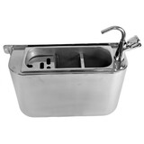 Combisteel Ijslepel spoelbak met kraan 410x120x270 met waterafvoergat, wateraansluiting en standpijp Combisteel Ijslepel spoelbak met kraan 410x120x270 met waterafvoergat, wateraansluiting en standpijp