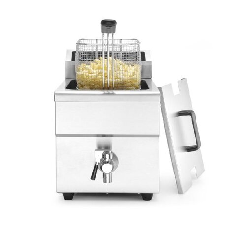 Hendi Inductie friteuse met aftapkraan - 8 l, , 8l, lichtgrijs, 230v 3500w, 290x485x(h)405mm | 215012 Hendi Inductie friteuse met aftapkraan - 8 l, , 8l, lichtgrijs, 230v 3500w, 290x485x(h)405mm | 215012