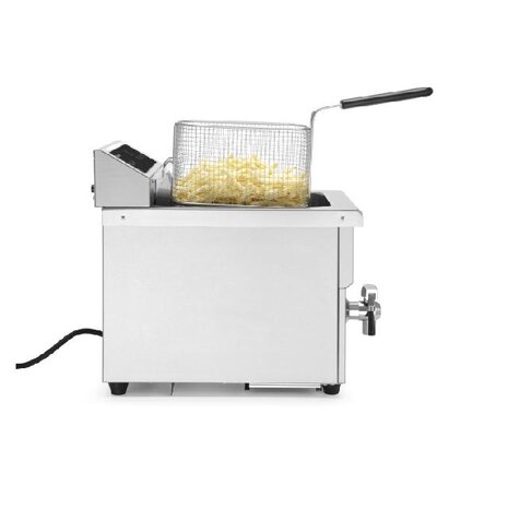 Hendi Inductie friteuse met aftapkraan - 8 l, , 8l, lichtgrijs, 230v 3500w, 290x485x(h)405mm | 215012 Hendi Inductie friteuse met aftapkraan - 8 l, , 8l, lichtgrijs, 230v 3500w, 290x485x(h)405mm | 215012