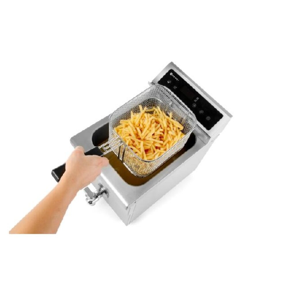 Hendi Inductie friteuse met aftapkraan - 8 l, , 8l, lichtgrijs, 230v 3500w, 290x485x(h)405mm | 215012 Hendi Inductie friteuse met aftapkraan - 8 l, , 8l, lichtgrijs, 230v 3500w, 290x485x(h)405mm | 215012