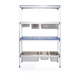 Hendi Aluminium opbergrek voor gn containers, , 1120x355x(h)1685mm Hendi Aluminium opbergrek voor gn containers, , 1120x355x(h)1685mm