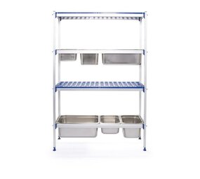 Hendi Aluminium opbergrek voor gn containers, , 1120x355x(h)1685mm Hendi Aluminium opbergrek voor gn containers, , 1120x355x(h)1685mm