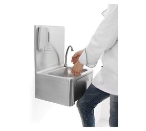 Hendi Wasbak - kraan met knie bediening, , 400x335x(h)570mm Hendi Wasbak - kraan met knie bediening, , 400x335x(h)570mm