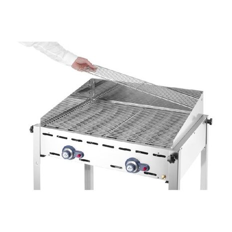 Hendi Green fire met 2 branders, , profi line, 2 roestvast stalen gastronorm 1 1 roosters, 11,6kw, 740x612x(h)825mm | 149621 Hendi Green fire met 2 branders, , profi line, 2 roestvast stalen gastronorm 1 1 roosters, 11,6kw, 740x612x(h)825mm | 149621