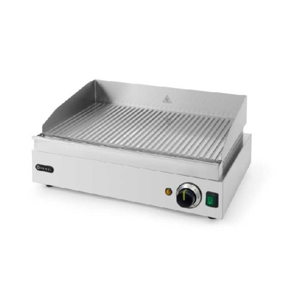 Hendi Bakplaat profi line, , profi line, geheel geribd, 230v 2400w, 550x420x(h)240mm | 203170