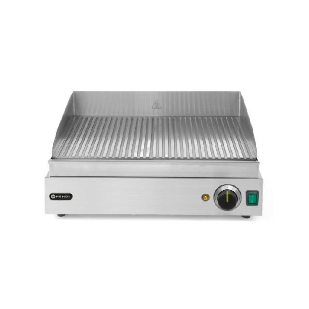 Hendi Bakplaat profi line, , profi line, geheel geribd, 230v 2400w, 550x420x(h)240mm | 203170