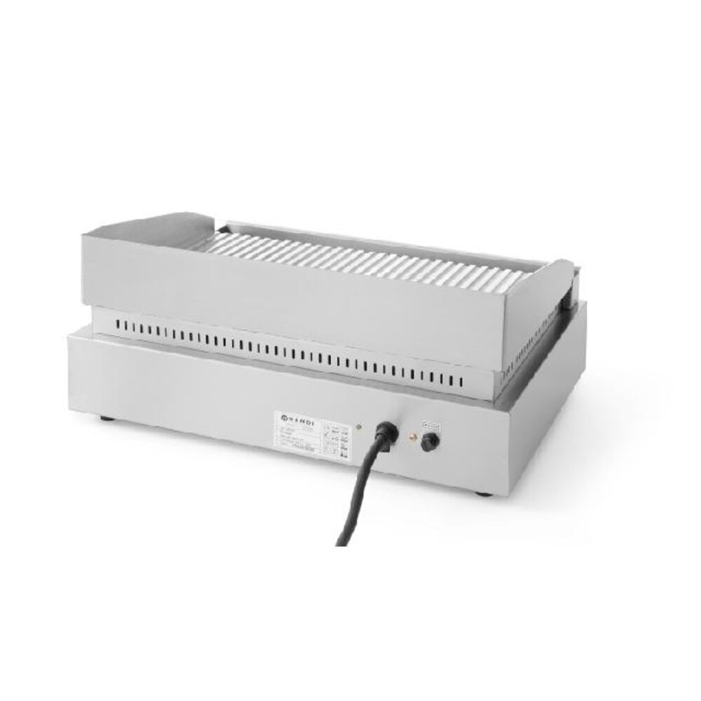 Hendi Bakplaat profi line, , profi line, geheel geribd, 230v 2400w, 550x420x(h)240mm | 203170