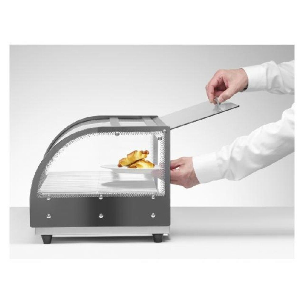 Hendi Opzet warmhoudvitrine enkellaags, , enkel niveau, 230v 400w, 554x376x(h)311mm | 273982