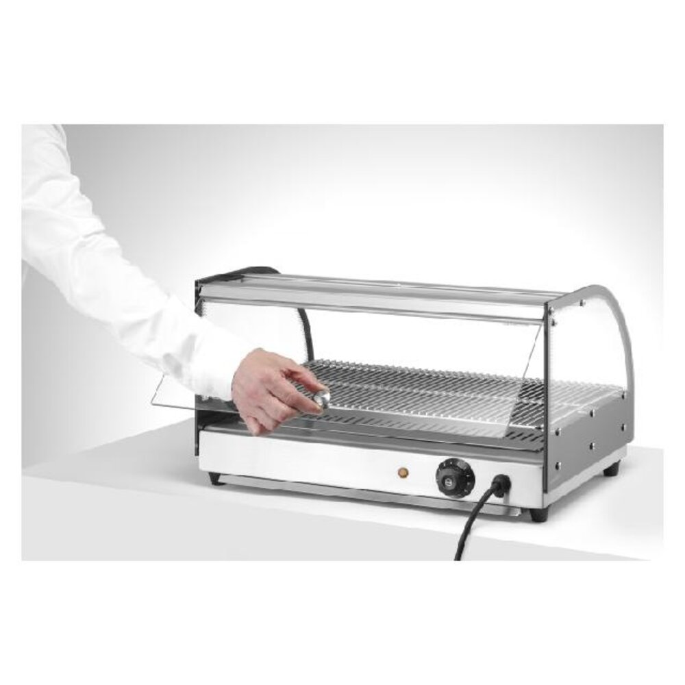 Hendi Opzet warmhoudvitrine enkellaags, , enkel niveau, 230v 400w, 554x376x(h)311mm | 273982