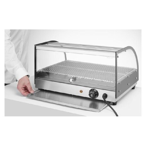 Hendi Opzet warmhoudvitrine enkellaags, , enkel niveau, 230v 400w, 554x376x(h)311mm | 273982