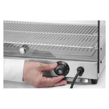 Hendi Opzet warmhoudvitrine enkellaags, , enkel niveau, 230v 400w, 554x376x(h)311mm | 273982
