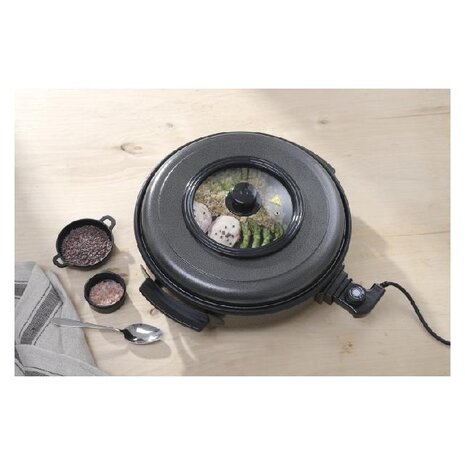 Hendi Partypan, , binnenpan 400x50mm, 230v 1400w, ø500x(h)190mm | 239506