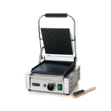 Hendi Contactgrill - enkel, , boven geribd, onder glad, 230v 1800w, 310x370x(h)210mm