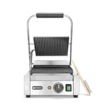 Hendi Contactgrill - enkel, , boven en onder geribd, 230v 1800w, 310x370x(h)210mm