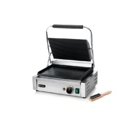Hendi Contactgrill panini, , boven geribd, onder glad, 230v 2200w, 430x370x(h)210mm Hendi Contactgrill panini, , boven geribd, onder glad, 230v 2200w, 430x370x(h)210mm