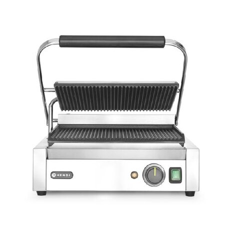 Hendi Contactgrill  panini , , boven en onder geribd, 230v 2200w, 430x370x(h)210mm | 263655 Hendi Contactgrill  panini , , boven en onder geribd, 230v 2200w, 430x370x(h)210mm | 263655