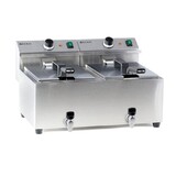 Hendi Friteuse profi line met aftapkraan - 2 x 8 l, , profi line, 16l, 230v 3500w, 605x515x(h)350mm Hendi Friteuse profi line met aftapkraan - 2 x 8 l, , profi line, 16l, 230v 3500w, 605x515x(h)350mm