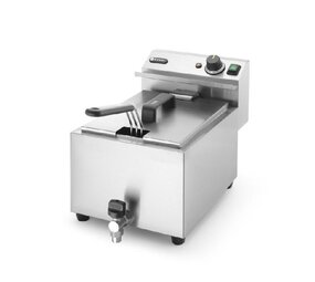 Hendi Friteuse profi line met aftapkraan - 8 l, , profi line, 8l, lichtgrijs, 230v 3500w, 305x515x(h)350mm