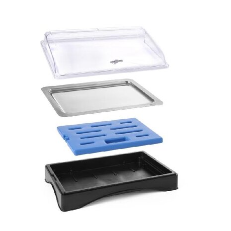 Hendi Gekoeld presentatie display met kap - gastronorm 1 1, , set, 555x357x(h)175mm | 424186 Hendi Gekoeld presentatie display met kap - gastronorm 1 1, , set, 555x357x(h)175mm | 424186