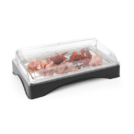 Hendi Gekoeld presentatie display met kap - gastronorm 1 1, , set, 555x357x(h)175mm | 424186 Hendi Gekoeld presentatie display met kap - gastronorm 1 1, , set, 555x357x(h)175mm | 424186