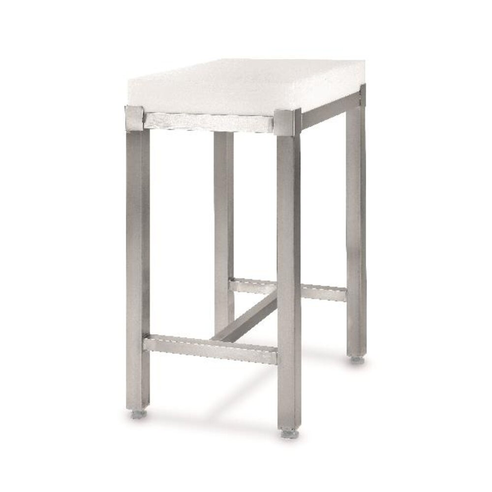 Hendi Polyethyleen hakblok met onderstel, , onderstel met hakblok (h)80 mm, wit, 500x400x(h)800mm | 505687