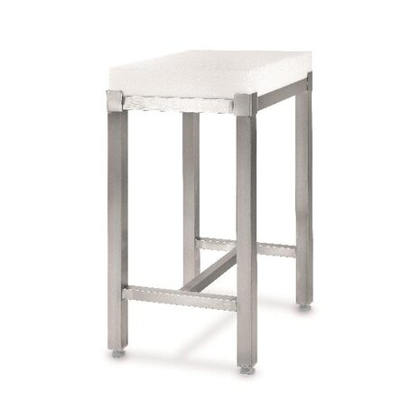 Hendi Polyethyleen hakblok met onderstel, , onderstel met hakblok (h)80 mm, wit, 500x400x(h)800mm | 505687