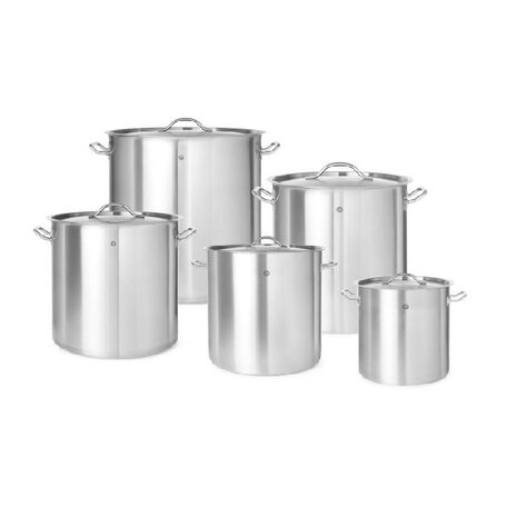 Hendi Kookpan met deksel, , budget line, 50l, ø400x(h)400mm | 834701