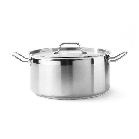 Hendi Kookpan laag - met deksel, , profi line, 7,5l, ø280x(h)120mm | 830505