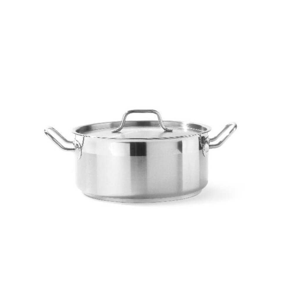 Hendi Kookpan laag - met deksel, , profi line, 7,5l, ø280x(h)120mm | 830505