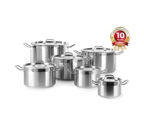 Hendi Kookpan middel - met deksel, , profi line, 10l, ø280x(h)170mm