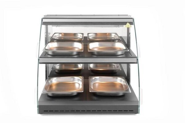 Hendi Warmhoudvitrine quartz tweelaags, , 230v 560w, 650x467x(h)630mm | 233962