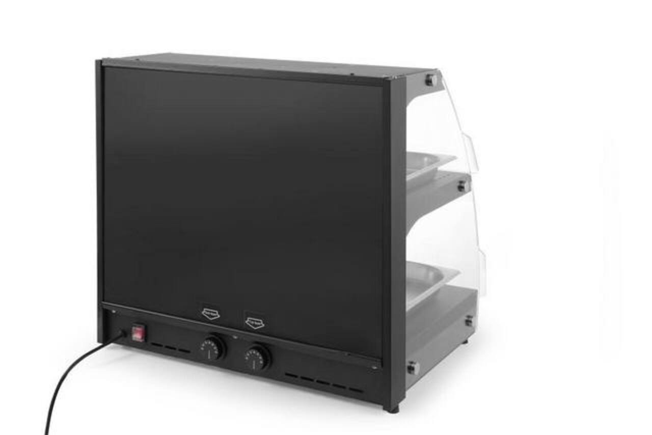 Hendi Warmhoudvitrine quartz tweelaags, , 230v 560w, 650x467x(h)630mm | 233962
