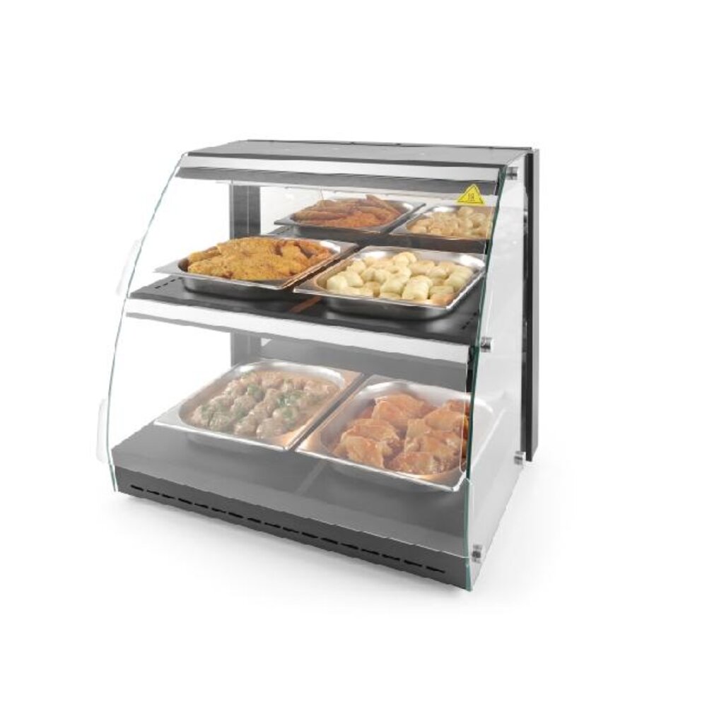 Hendi Warmhoudvitrine quartz tweelaags, , 230v 560w, 650x467x(h)630mm | 233962